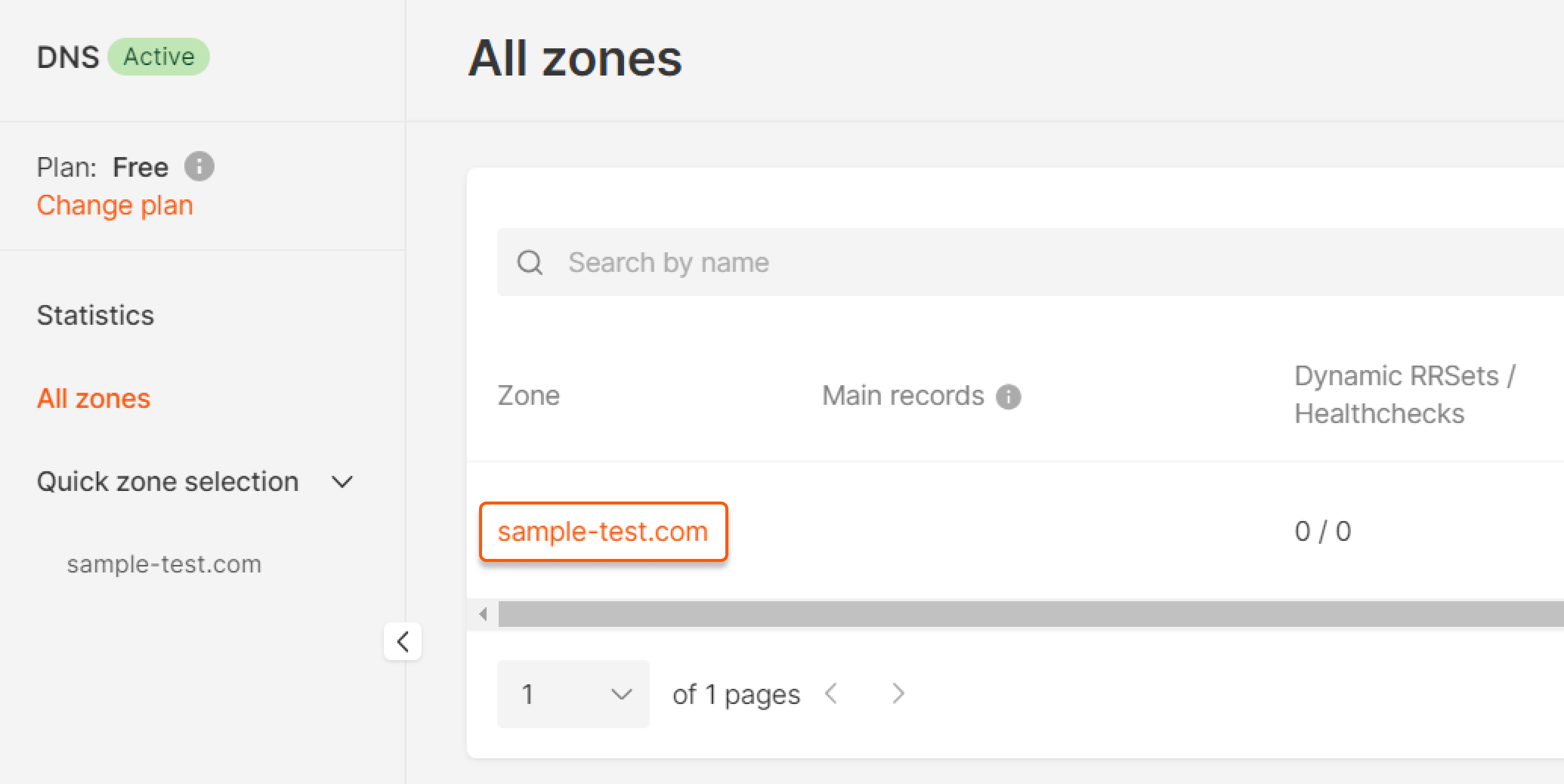 Open a DNS zone