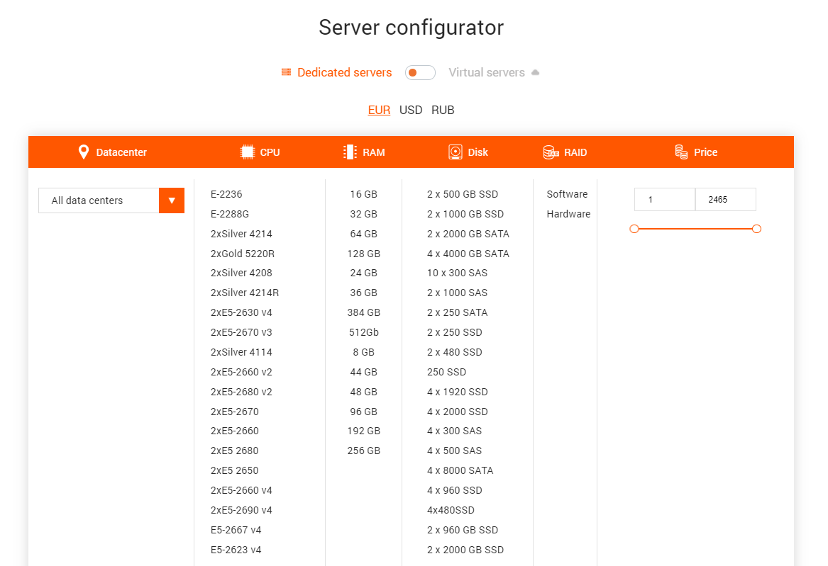 Server configurator